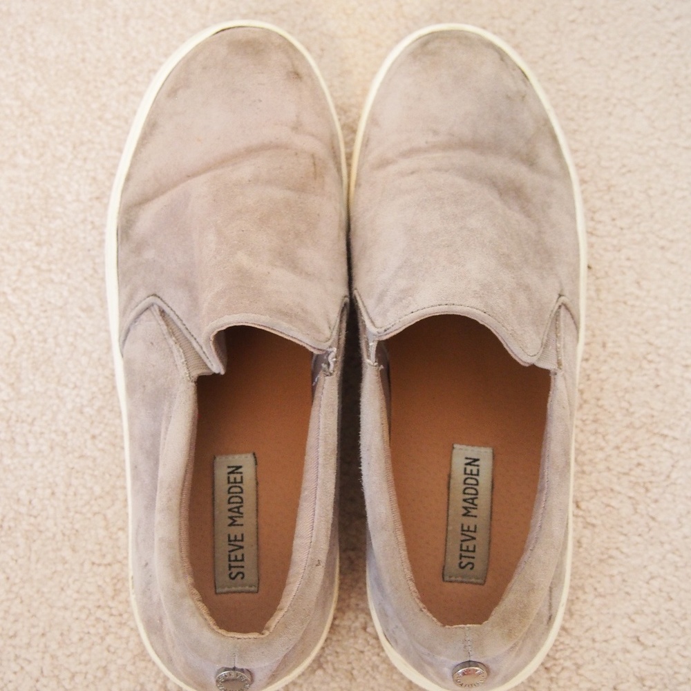Gray Suede Steve Madden Sneakers